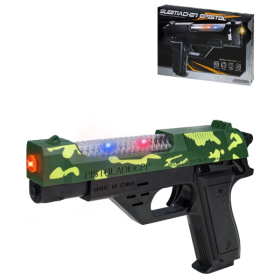 Пистолет (свет, звук), 22х3,2х14см, батарейки 3АА не в к-те Пистолет (свет, звук), 22х3,2х14см, батарейки 3АА не в к-те