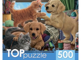 TOPpuzzle. Пазлы 500 элементов "Пушистые друзья" TOPpuzzle. Пазлы 500 элементов "Пушистые друзья"