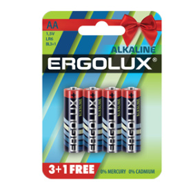 шт на блист.) АА 1.5В "Ergolux Alkaline LR6 BL-3+1" шт на блист.) АА 1.5В "Ergolux Alkaline LR6 BL-3+1"