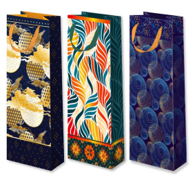 Пакет подарочный 15-36 люкс микс (12 шт в наборе) фольга Бутылка Пакет подарочный 15-36 люкс микс (12 шт в наборе) фольга Бутылка