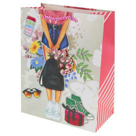 Dream cards Пакет подар.с мат.лам.,глит.и 3Dэлем.(12 шт в наборе),18х23х10см(М),Летний пикник, в пл Dream cards Пакет подар.с мат.лам.,глит.и 3Dэлем.(12 шт в наборе),18х23х10см(М),Летний пикник, в пл