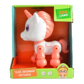 Игрушка Zooland "Единорожка", световые эффекты, повторюшка, двигается вперед/назад Игрушка Zooland "Единорожка", световые эффекты, повторюшка, двигается вперед/назад