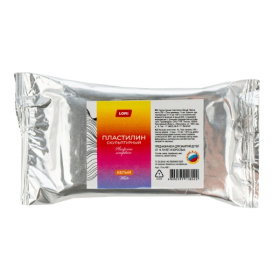 Скульптурный пластилин белый КЛАССИКА 250 г Скульптурный пластилин белый КЛАССИКА 250 г