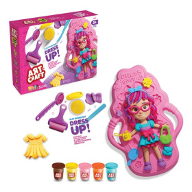 Игрушка AЯT CRAFT Набор для лепки Маленький стилист, тесто 5х56г, Игрушка AЯT CRAFT Набор для лепки Маленький стилист, тесто 5х56г,