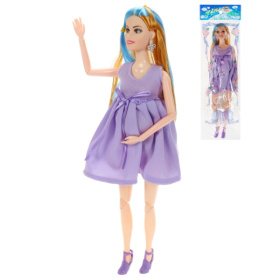 Беременная кукла (29см), в наборе с пупсом, микс, в пакете Беременная кукла (29см), в наборе с пупсом, микс, в пакете