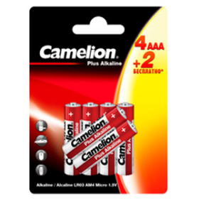 Батарейка (4+2 шт на блист.) 1.5В "Camelion Plus Alkaline LR03 4+2 Батарейка (4+2 шт на блист.) 1.5В "Camelion Plus Alkaline LR03 4+2