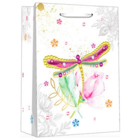 Dream cards Пакет подар.с мат.лам.26.4х32.7х13.6 см(L),(12 шт в наборе) Весенняя стрекоза, в пленке Dream cards Пакет подар.с мат.лам.26.4х32.7х13.6 см(L),(12 шт в наборе) Весенняя стрекоза, в пленке