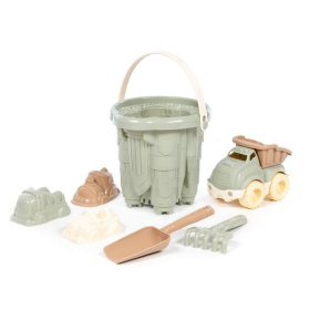 Набор для песка (грузовик малый, ведро "Замок", совок, грабли, 3 формочки). Серия "Эстетика" Набор для песка (грузовик малый, ведро "Замок", совок, грабли, 3 формочки). Серия "Эстетика"