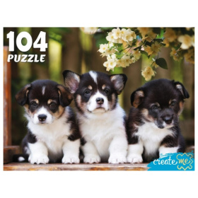 Пазлы 104 элемента "Забавные щенки №2" Пазлы 104 элемента "Забавные щенки №2"