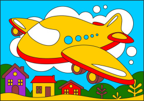 Картина по номерам детская (холст на подрамнике 20*30) "Южный самолет" Картина по номерам детская (холст на подрамнике 20*30) "Южный самолет"