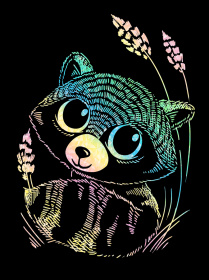 Гравюра Милашки большая с эффектом голографик "Енотик" Гравюра Милашки большая с эффектом голографик "Енотик"