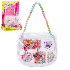 Набор Girl's club "Рукодельница-Единорожка": сумочка, бисер, леска, застежки Набор Girl's club "Рукодельница-Единорожка": сумочка, бисер, леска, застежки