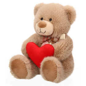 Мишка бежевый с сердцем, 19 см Мишка бежевый с сердцем, 19 см