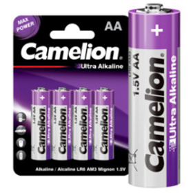 Батарейка пальчиковая (4 шт на блист.) АА 1.5В "Camelion Ultra LR6 BL-4" Батарейка пальчиковая (4 шт на блист.) АА 1.5В "Camelion Ultra LR6 BL-4"