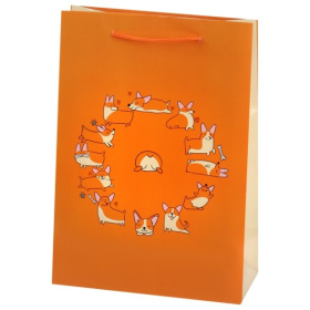 Optima Пакет подарочный с глянцевой ламинацией (12 шт в наборе) 22x31x10 см (ML) Корги, в пленке Optima Пакет подарочный с глянцевой ламинацией (12 шт в наборе) 22x31x10 см (ML) Корги, в пленке