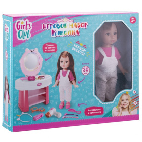 Набор "Модница" Girl`s Club" в комплекте: кукла 30 см, трюмо со звуком и светом, блестящая упаковка Набор "Модница" Girl`s Club" в комплекте: кукла 30 см, трюмо со звуком и светом, блестящая упаковка