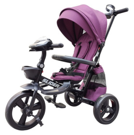 Велосипед трехколесный SLIDER, надувные колёса 12 и 10", фара, корзинка, сумочка Велосипед трехколесный SLIDER, надувные колёса 12 и 10", фара, корзинка, сумочка