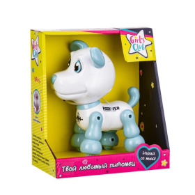 Игрушка Girl`s Club "Твой любимый питомец - Собачка", световые эффекты, повторюшка, ходит Игрушка Girl`s Club "Твой любимый питомец - Собачка", световые эффекты, повторюшка, ходит