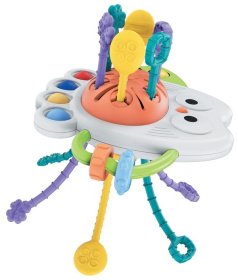 Развивающий игровой центр Сова "Elefantino", 6 резиночек с уникальной текстурой, подвижные детали Развивающий игровой центр Сова "Elefantino", 6 резиночек с уникальной текстурой, подвижные детали