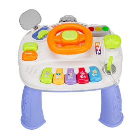 Центр развивающий Elefantino "Веселые гонки": игровой столик (25*25*21см), пианино, руль, светофор Центр развивающий Elefantino "Веселые гонки": игровой столик (25*25*21см), пианино, руль, светофор