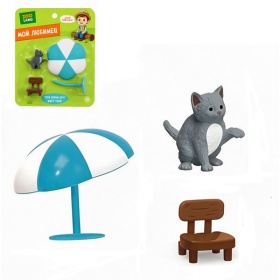 Игрушка Zooland "Мой любимец" котик с аксессуарами Игрушка Zooland "Мой любимец" котик с аксессуарами