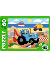 Пазлы 60 элементов"СИНИЙ ТРАКТОР" №14 Пазлы 60 элементов"СИНИЙ ТРАКТОР" №14