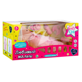 Пупс 45 см "Girl's Club" с аксессуарами, мимический, имитация дыхания, русская озвучка Пупс 45 см "Girl's Club" с аксессуарами, мимический, имитация дыхания, русская озвучка