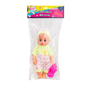 Пупс 25 см Girl's Club "Любимый малыш" с аксессуарами, пьет и писает Пупс 25 см Girl's Club "Любимый малыш" с аксессуарами, пьет и писает