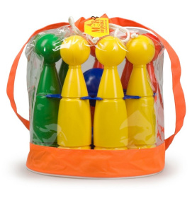 Кегли в держателе "Дружная семейка" (в рюкзаке, 13 дет.) Кегли в держателе "Дружная семейка" (в рюкзаке, 13 дет.)