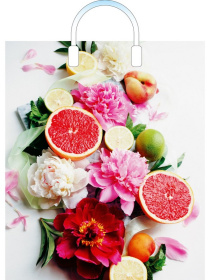 Пакет полиэтиленовый с пластиковой ручкой Летний цитрус 38х45х3см/90мкм Пакет полиэтиленовый с пластиковой ручкой Летний цитрус 38х45х3см/90мкм