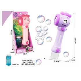 Генератор мыльных пузырей "Единорожка", жидкость 100 мл, размер: 8,5*8*27,5 см Генератор мыльных пузырей "Единорожка", жидкость 100 мл, размер: 8,5*8*27,5 см