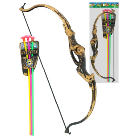 Лук (42,2×10×3 см) (стрелы на присосках 3 шт.,колчан,в пак.) Лук (42,2×10×3 см) (стрелы на присосках 3 шт.,колчан,в пак.)