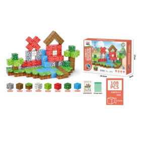 Конструктор магнитный, 108 кубиков, размер кубика 2,5*2,5 см Конструктор магнитный, 108 кубиков, размер кубика 2,5*2,5 см