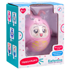 Неваляшка "Elefantino", подвижные детали, звук колокольчика Неваляшка "Elefantino", подвижные детали, звук колокольчика