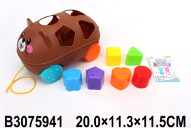 Каталка-сортер на веревочке, логические фигуры Каталка-сортер на веревочке, логические фигуры