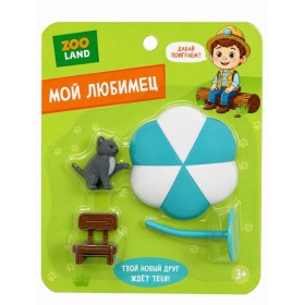 Игрушка Zooland "Мой любимец" котик с аксессуарами Игрушка Zooland "Мой любимец" котик с аксессуарами