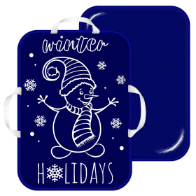 Ледянка прямоугольная "Снеговичок", синяя, 55,5x41,5x1 см Ледянка прямоугольная "Снеговичок", синяя, 55,5x41,5x1 см