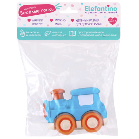 Машинка "Elefantino", мягкий корпус, размер машинки 10*6*7 см Машинка "Elefantino", мягкий корпус, размер машинки 10*6*7 см