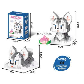 Конструктор "Щенок хаски" 560 деталей, 2 варианта сборки, размер: 7*8*5,5 см/7*6*8,5 см Конструктор "Щенок хаски" 560 деталей, 2 варианта сборки, размер: 7*8*5,5 см/7*6*8,5 см