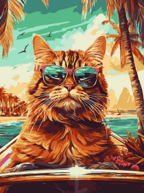 Картина по номерам холст на подрамнике 30*40 см "Кот мажор" Картина по номерам холст на подрамнике 30*40 см "Кот мажор"