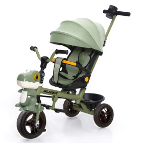 Велосипед трехколесный Slider с ручкой управления, надувные колеса 10 и 8 дюймов Велосипед трехколесный Slider с ручкой управления, надувные колеса 10 и 8 дюймов