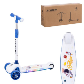 Самокат трехколесный Slider, колеса светящиеся, руль складной Самокат трехколесный Slider, колеса светящиеся, руль складной