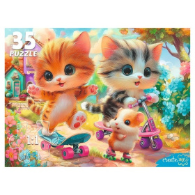 МАКСИ-ПАЗЛЫ 35 элементов. СПОРТИВНЫЕ КОТЯТА МАКСИ-ПАЗЛЫ 35 элементов. СПОРТИВНЫЕ КОТЯТА