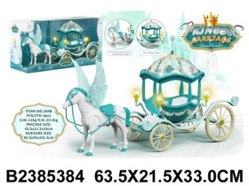 Набор "Экипаж" в комплекте: карета со световыми эффектами, лошадка ходит Набор "Экипаж" в комплекте: карета со световыми эффектами, лошадка ходит