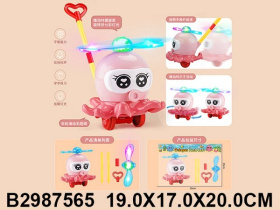 Каталка на палочке "Осьминог" световые и звуковые эффекты Каталка на палочке "Осьминог" световые и звуковые эффекты