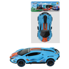 Машина-перевертыш, инерционная, 16,5х23 см, голубой, в пакете Машина-перевертыш, инерционная, 16,5х23 см, голубой, в пакете