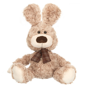Зайчик с коричневым шарфиком, 25 см Зайчик с коричневым шарфиком, 25 см