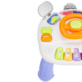 Центр развивающий Elefantino "Веселые гонки": игровой столик (25*25*21см), пианино, руль, светофор Центр развивающий Elefantino "Веселые гонки": игровой столик (25*25*21см), пианино, руль, светофор