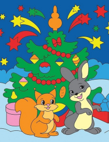 Алмаз.мозаика 17х22 см,(класс)с подр.,с полн.зап.(14цв.) Новогодние зверята у елки Алмаз.мозаика 17х22 см,(класс)с подр.,с полн.зап.(14цв.) Новогодние зверята у елки