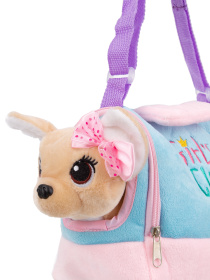 Собачка "Girl's Club" мягконабивная в сумочке-переноске Собачка "Girl's Club" мягконабивная в сумочке-переноске